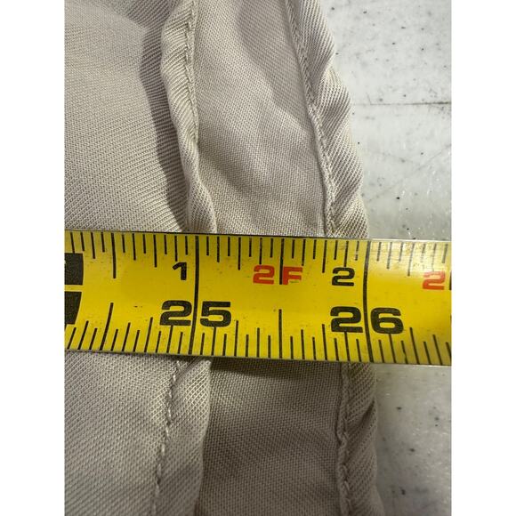 Quince Womens Size M Khaki Vintage Wash Tencel Boxy Button Camp Shirt Top C12 - Picture 6 of 6